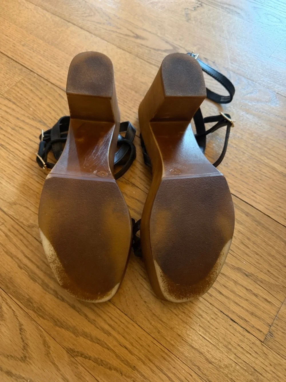 Seychelles Black Leather Strappy Ankle Sandals - Picture 3 of 4